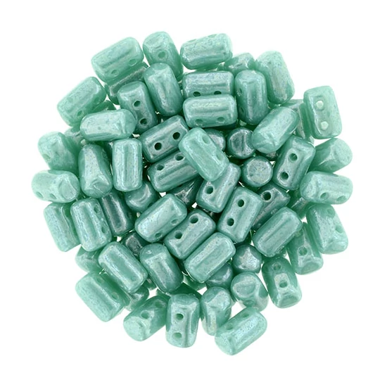 Rulla gyöngy -3x5mm Csillogó Türkiz Zöld 