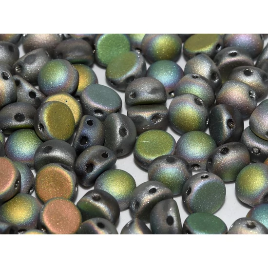 2-LYUKÚ CABOCHON - 6 MM - CRYSTAL VITRAIL FULL MATTED - 28170