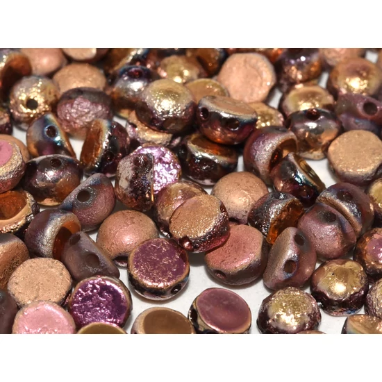 2 - LYUKÚ CABOCHON - 6 MM - CRYSTAL ETCHED FULL CAPRI ROSE - 27143E