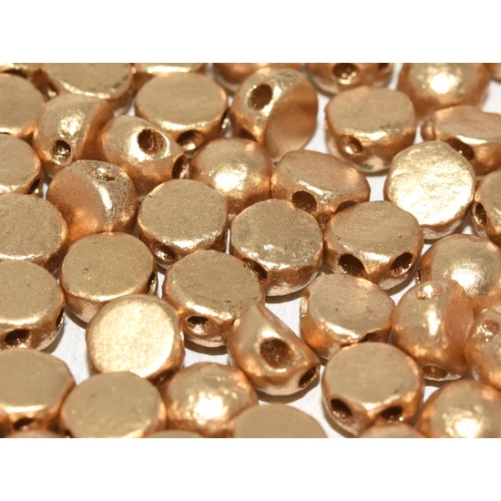 2-LYUKÚ CABOCHON - 6 MM - ETCHED AZTEC GOLD - 01710E