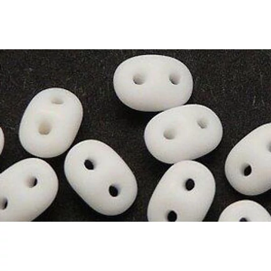 SuperDuo - 2,5x5mm - Matte - Opaque White - M03000