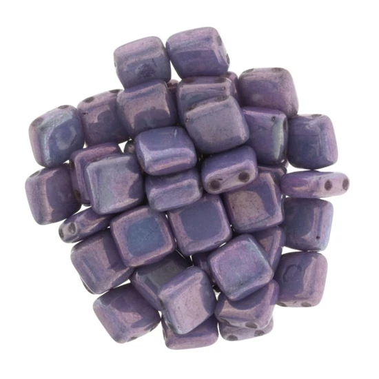Tile gyöngy - 6x6mm  Luster - Metallic Amethyst - LE02010