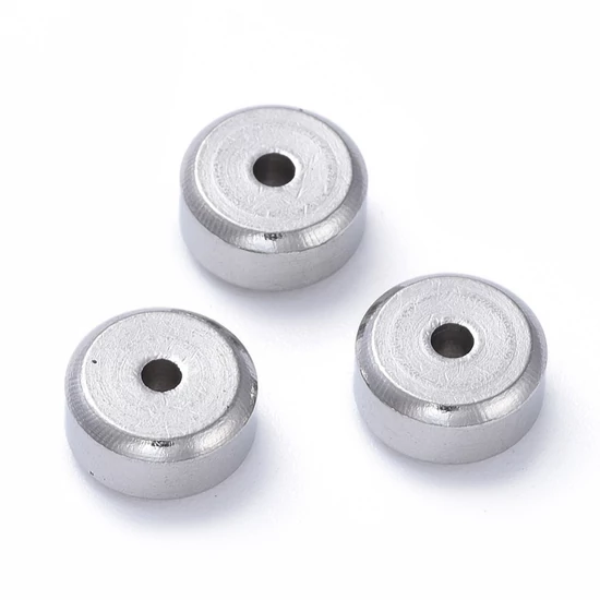 Köztes - 8x4mm - rondella forma - Rozsdamentes Acél!