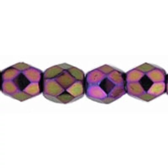Cseh Csiszolt Gyöngy - 3 mm - Iris - Purple - 21495JT