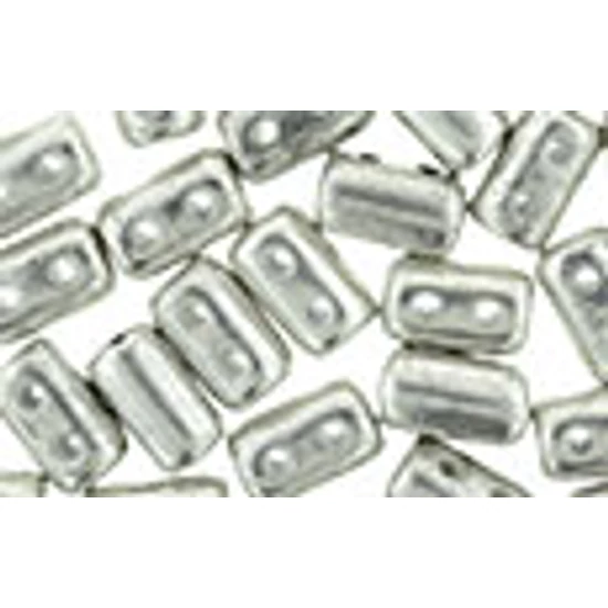Rulla gyöngy- 3x5mm - Csillogó Ezüst Fekete