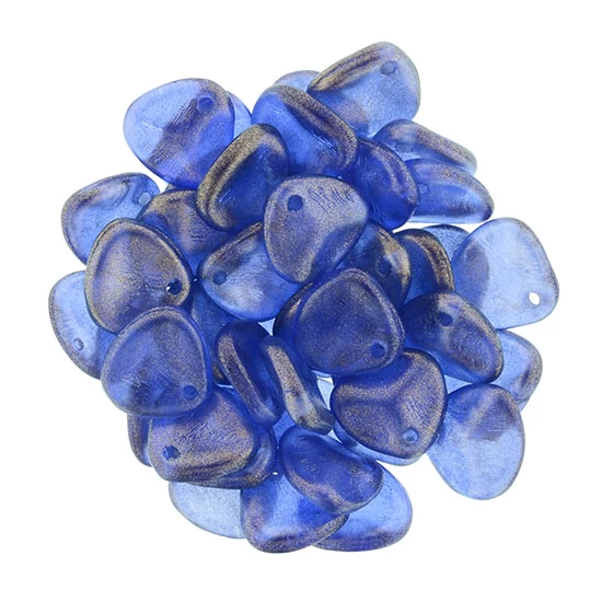 8x7mm Fényes Ultramarinkék színű, Petal gyöngy 