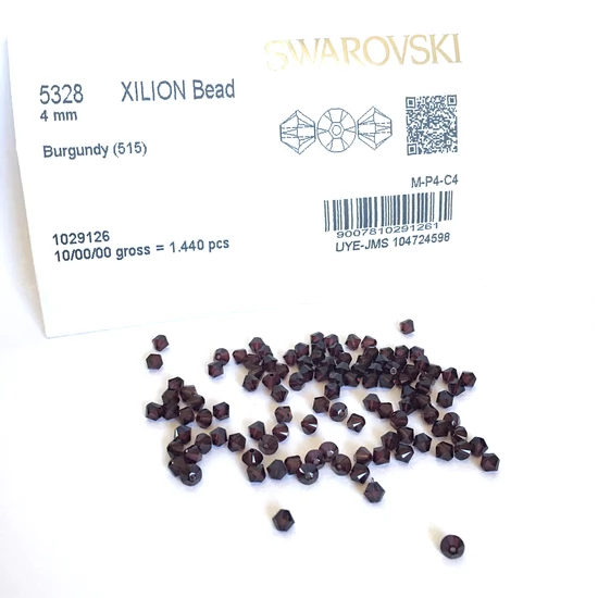 Swarovski Bicone - BURGUNDY - 4mm - 5328