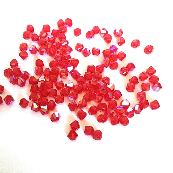 Swarovski Bicone - LIGHT SIAM SHIMMER - 4mm - 5328 
